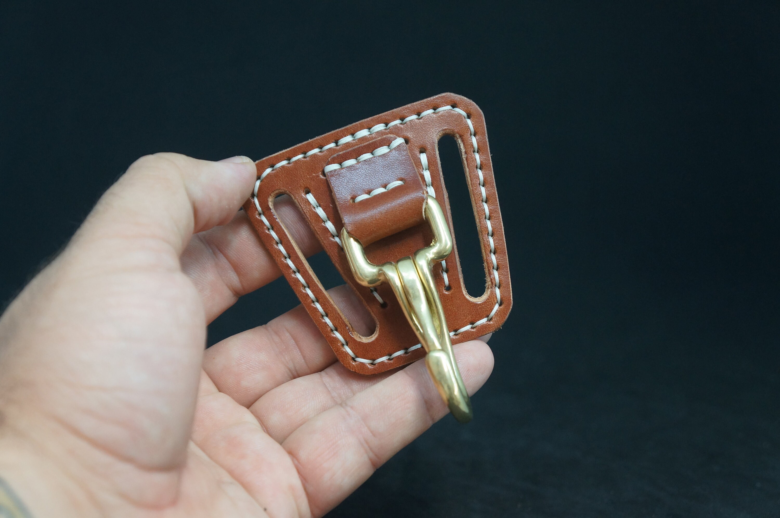 Leather Belt Key Hook Solid Brass Hook Fathers Day Gift Etsy UK
