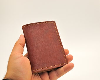 Leather Card Holder, Minimalist Wallet, Slim Wallet, Mens Front Pocket Wallet, Groomsmen Gift, Boyfriend Gift, Birthday gift, Christmas Gift