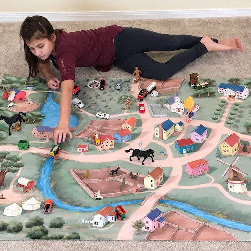 Caravan Village Children's Play Mat Etsy