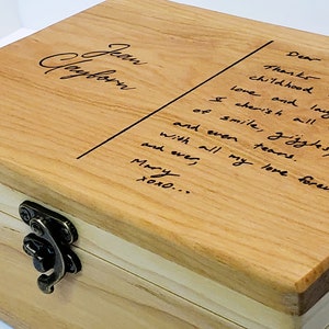 Memory Box personalized birthday gift for her engraved personalized keepsake box wood photo boxes gift for wife custom Mothers Day Gift