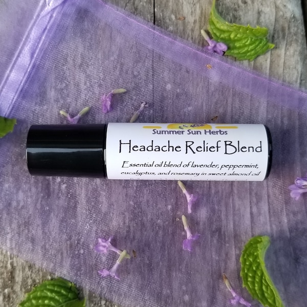 Headache Relief - Migraine Relief - Headache Remedy - Neck and Head Tension Reliever - Essential Oil Blend