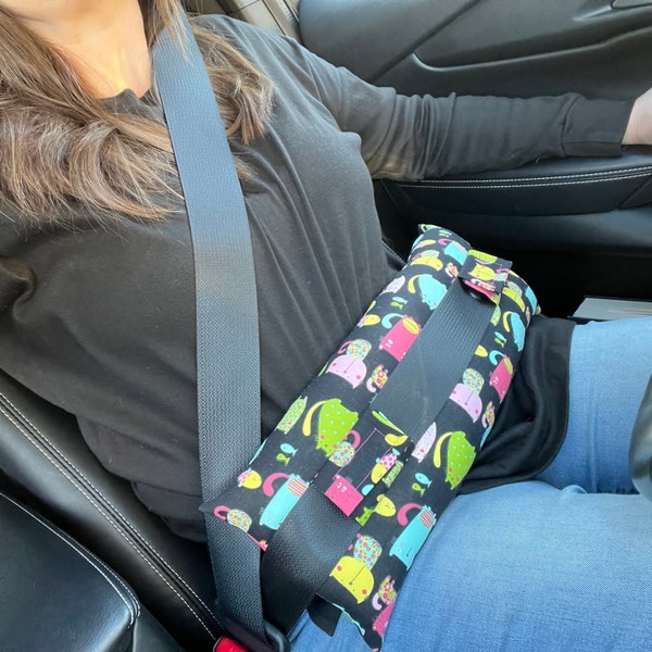 Seatbelt pillows - Cushions for post-surgery comfort - Breast Mastectomy, port, heart, kidney, c-section, hysterectomy, cancer - Animals