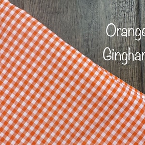 Seatbelt pillows Cushions for post-surgery comfort Breast Mastectomy, port, heart, kidney, c-section, hysterectomy, ovarian cancer Orange Gingham