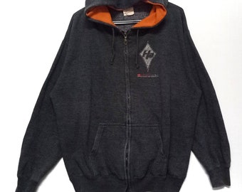 Vintage 90s Russell Athletic Heather Grey Full Zip Hoodie