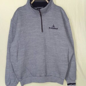 Vintage Le Coq Sportif golf club small logo sweatshirt quarter zipper made in japan size S