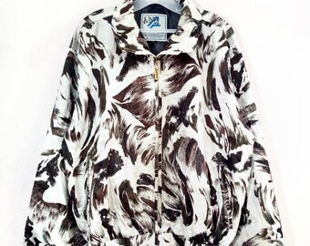Advance Coach Sweater Abstrac Design/Advance Jacket Zipper Up Size L