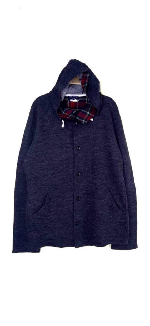 COMME DES GARCONS Homme Cardigan Hoodie Full Button Jacket Double Pocket Made in Japan Etsy UK