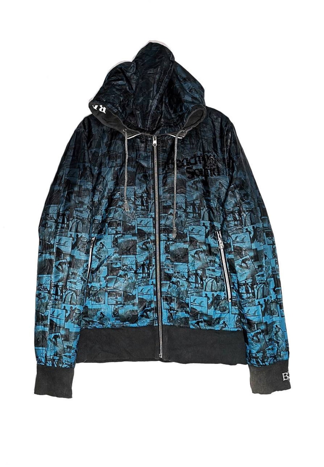 Vintage Beach Sound Surf Reversible Jacket Hoodie