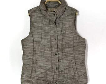 Vintage GAP Vest Stripes Zipper and Snap Button Closure GAP Puffer Jacket Size L