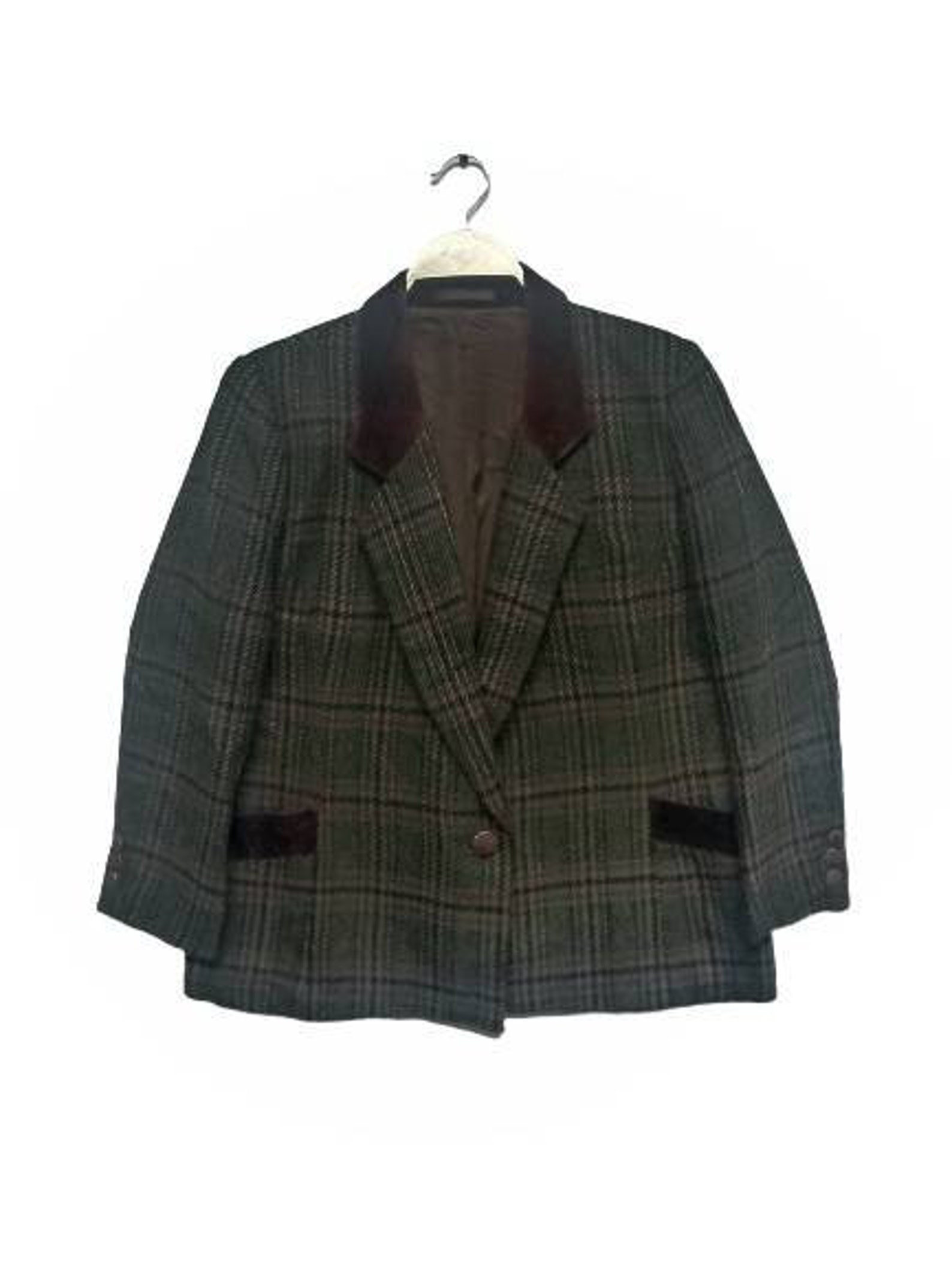 Vintage Burberrys Tweed Wool Classic Blazer Jacket Size 7ar - Etsy