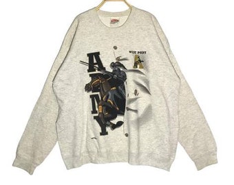 Vintage NUGMET MILLS Worriors Print Sweatshirt Crewneck pullover