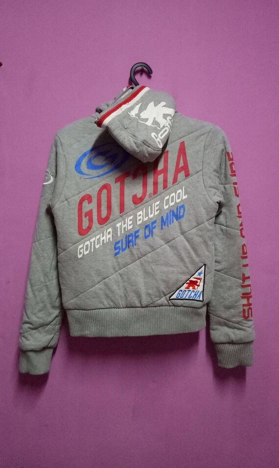 Vintage Gotcha Surf Bomber Jacket sweater Zipped up Small Size Etsy