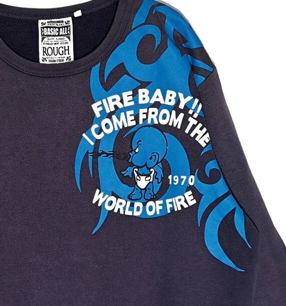 Vintage Baby Devil On World of Fire Sweatshirt Bi… - image 4