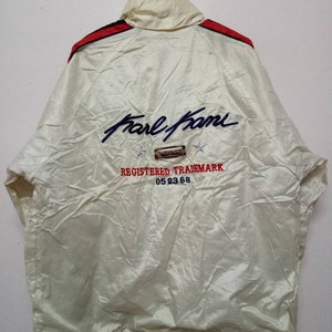 Vintage! KARL KANI Embroidery  Spell out Side stripes/Windbreaker Sweater Size L