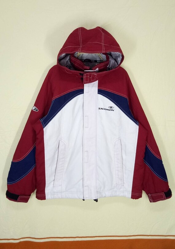 Salomon Warmtech Ski Windbreaker jacket/bomber Jacket Full Zipper Snow Jacket Peacoat Jacket Colours Jacket Jaspo Brand Size S