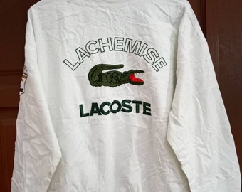 Vintage LACHEMISE LACOSTE Sweatshirt Big Logo Embroidery Crewneck Made in France