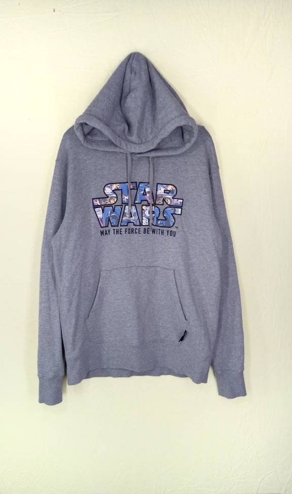 Uniqlo X Star Wars Sweatshirt Hoodie Big Spell Out Size M Etsy