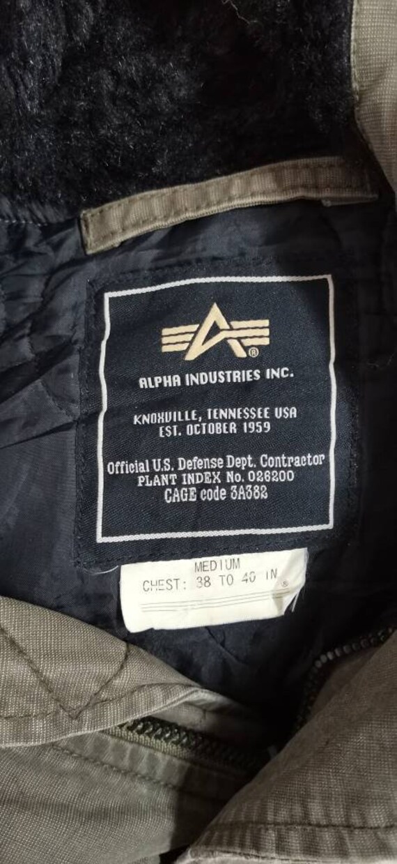 Vintage Alpha Industries Military Army Jacket/Alp… - image 6