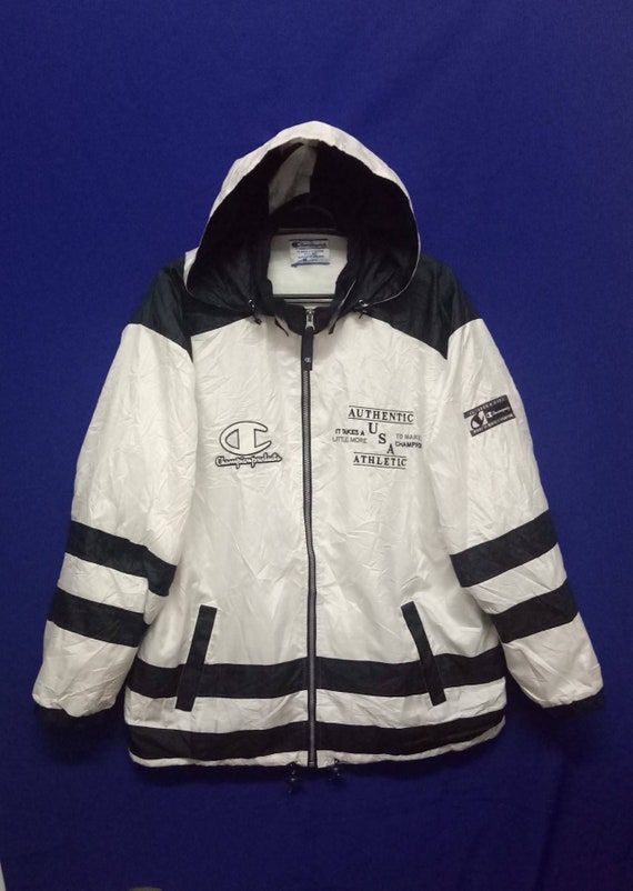 Vtg Champion Products Sweater Waterproof Logo Embr