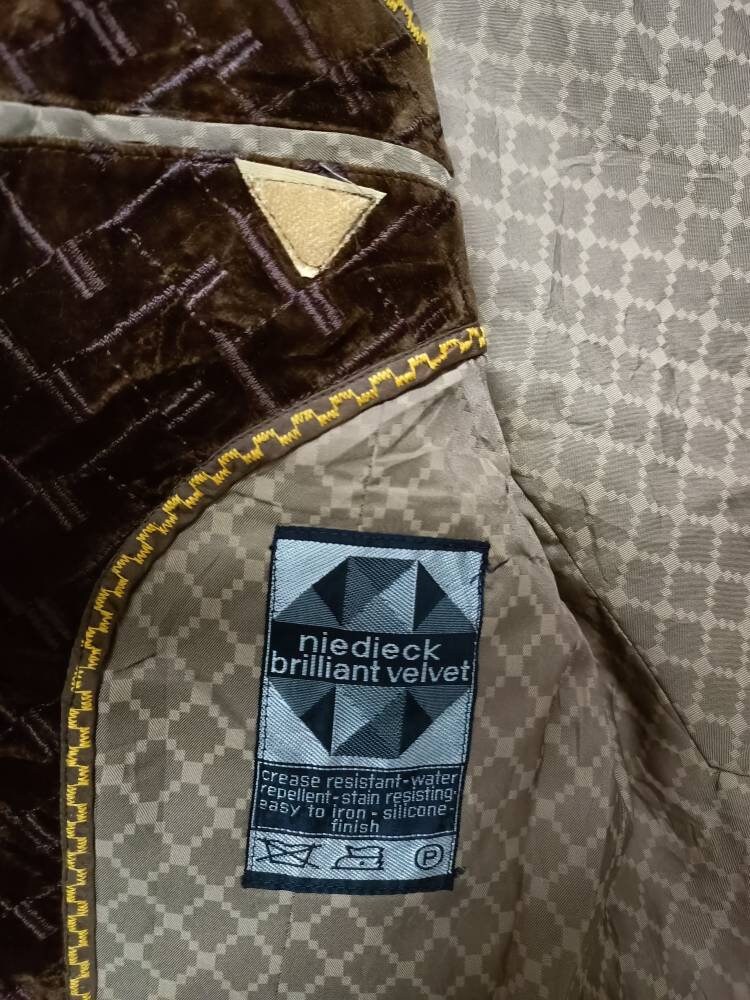 Vintage NIEDIECK BRILLIANT VELVET Blazer Jacket Single