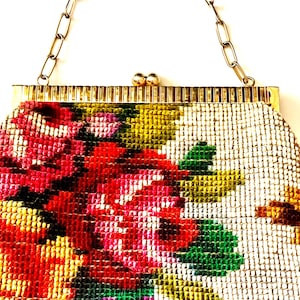 Bolso Koret Vintage, Marco Metálico Único, Bolso de Alfombra, Bordado a Mano