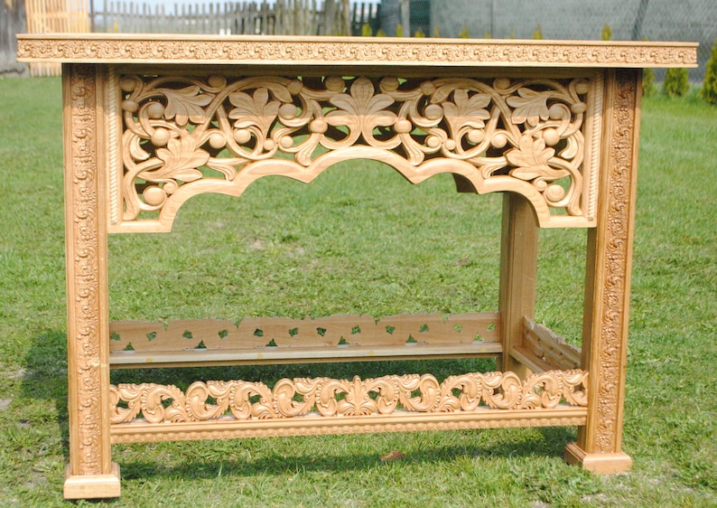 Wooden Carved Table. Kit for Yourself Assembly Etsy