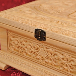 Engraved jewelry memory wooden box Wedding gift Custom letters Carved box with lid