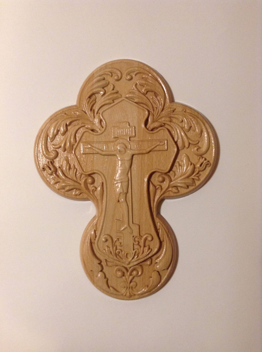 Christian Wooden Wall Cross Crucifix Orthodox Etsy