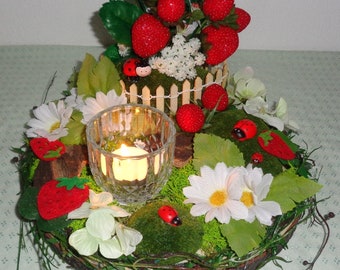 Flower arrangement * Strawberry garden * Table decoration * SPECIAL PRICE