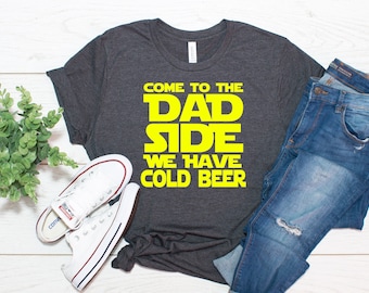 Camiseta "Ven al lado de papá" / Regalo de cerveza de Star Wars