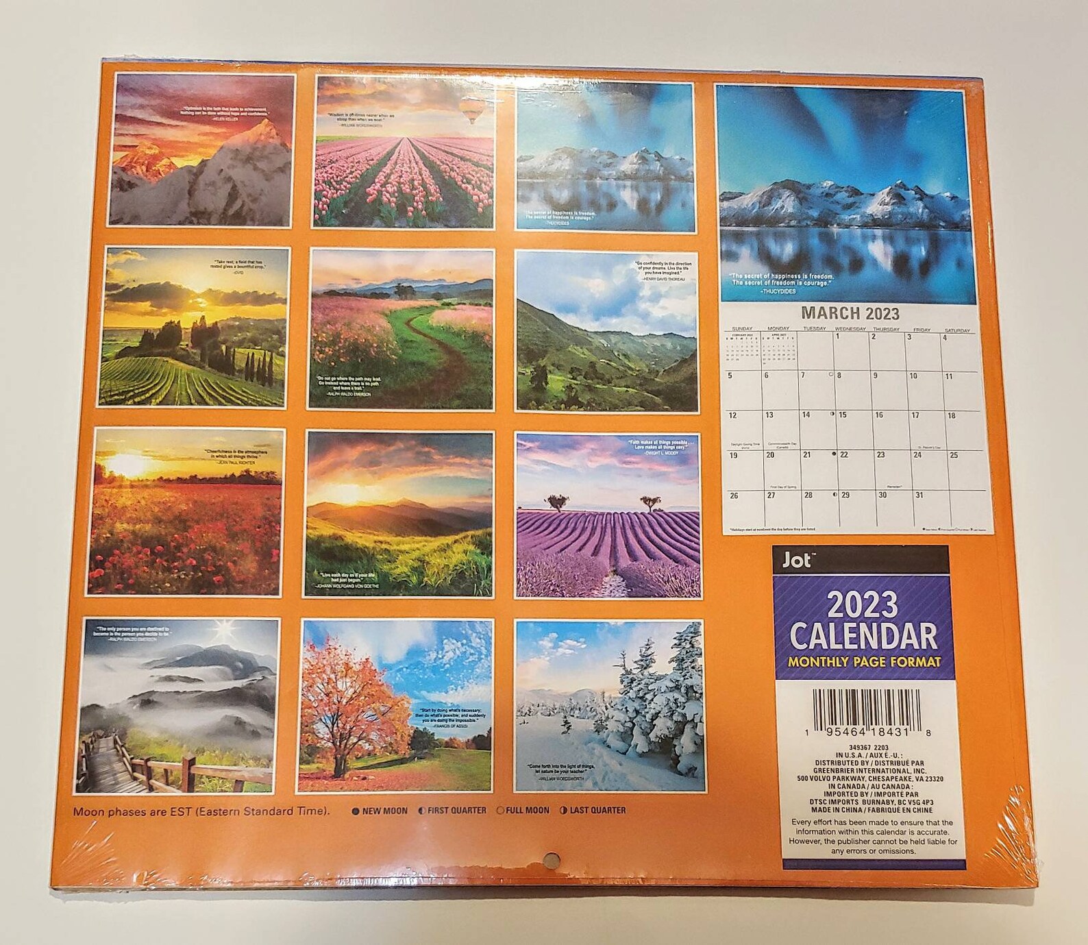 2023 CITATIONS INSPIRANTES Calendrier mural de 12 mois - Etsy France