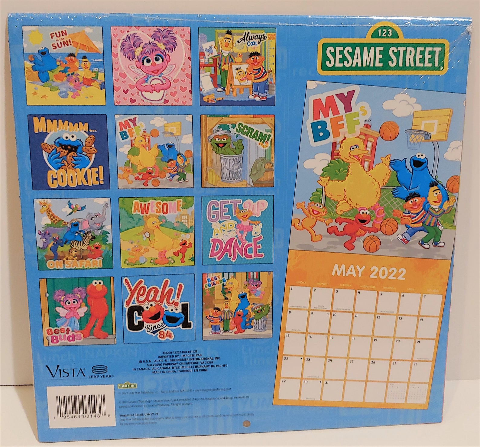 2022 SESAME STREET 16 MONTH Wall Calendar 10x10 in Still Etsy New Zealand