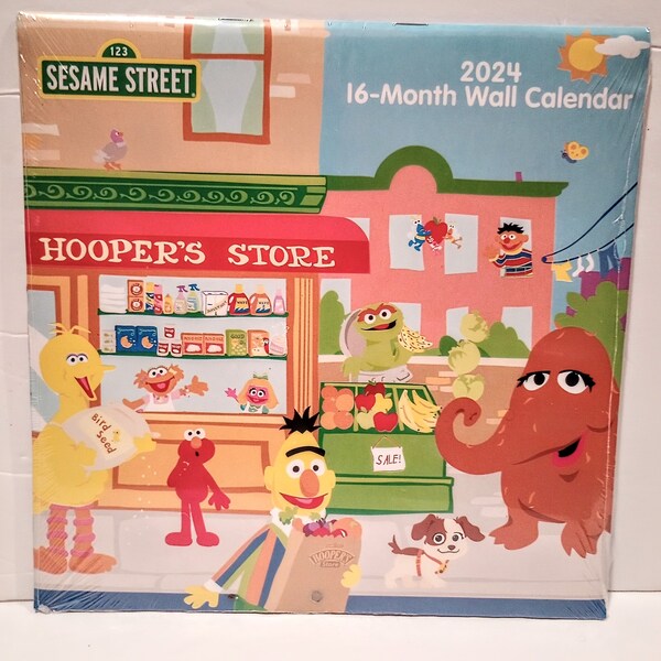 2024 SESAME STREET "Hooper's Store" 16-Month Wall Calendar