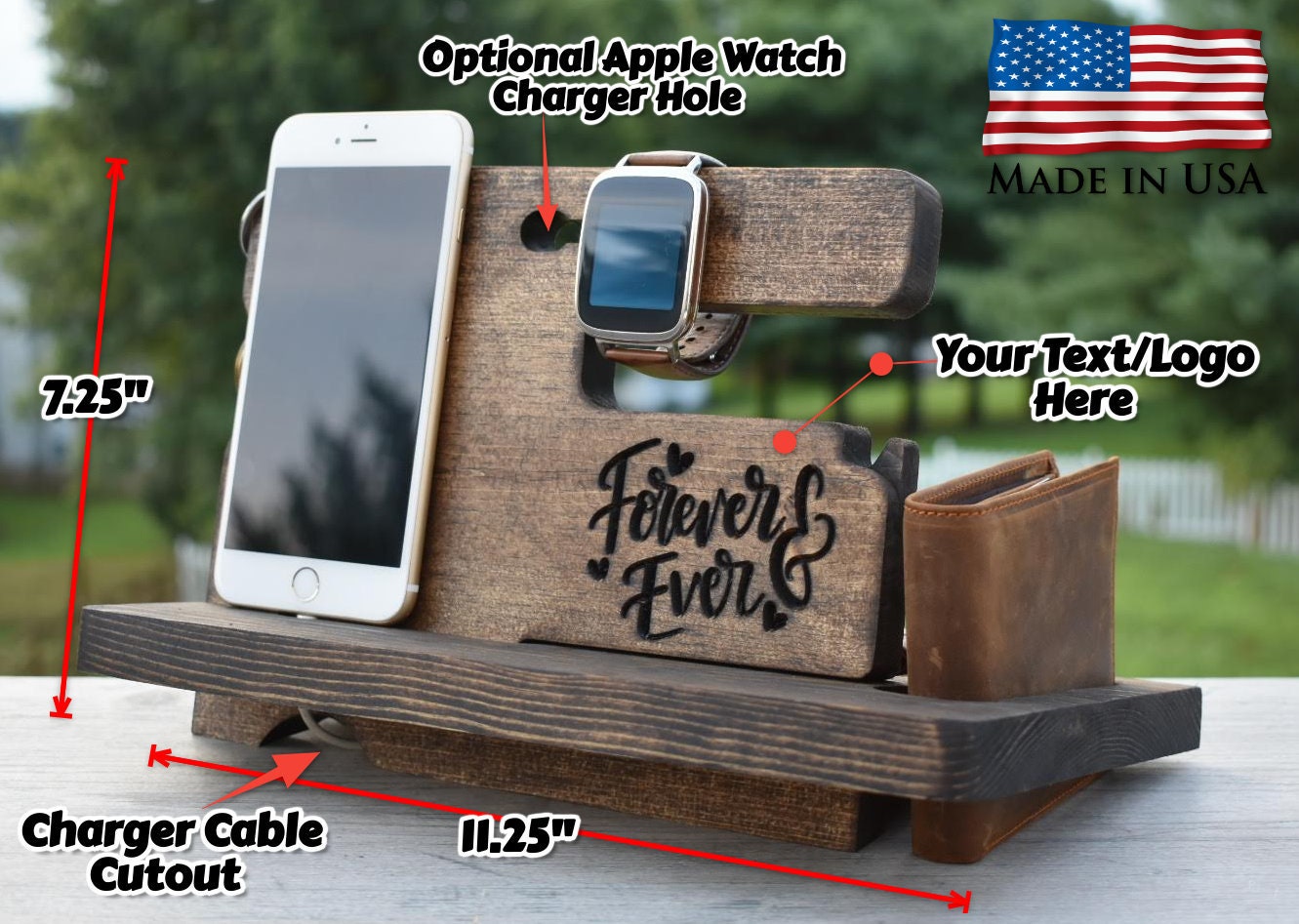 Night Stand Valet Valet Valet Organizer Nightstand Etsy