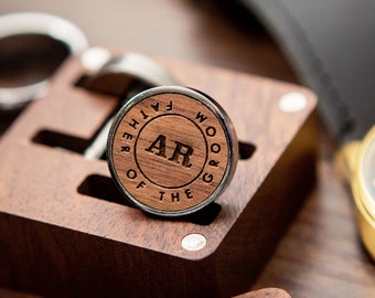 Wood Cufflinks - Father of the Bride or Father of the Groom Wedding Cufflinks, Wedding Gift for Groomsmen Best Man Father in Law