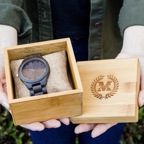 Anniversary Gift for Men Mens Watch Wood Watch Wooden Etsy