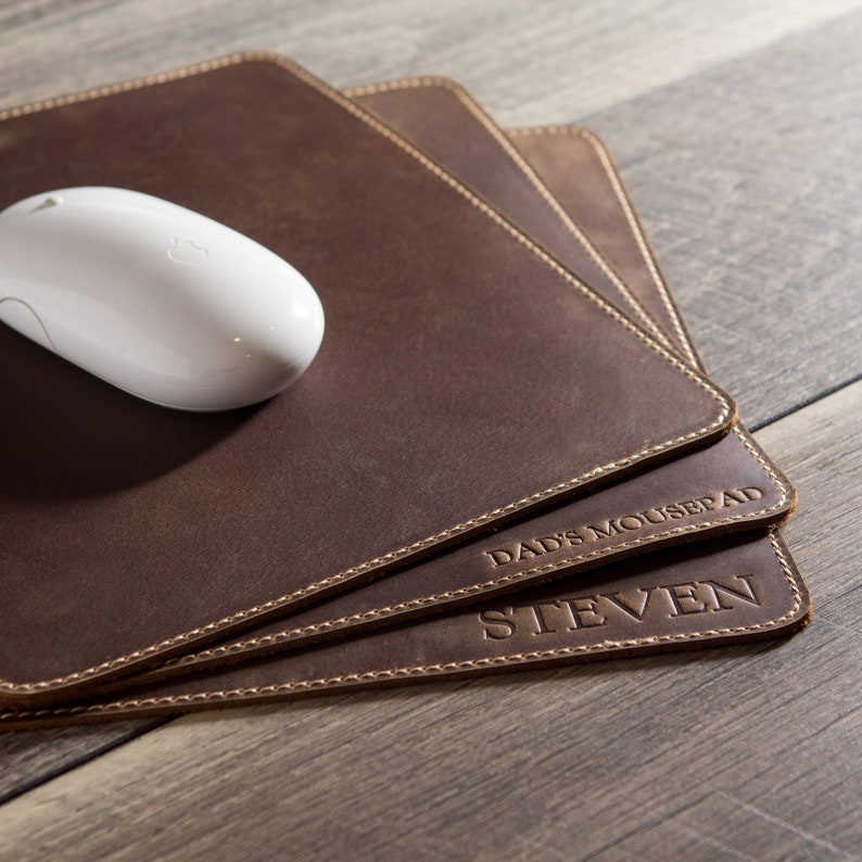 Large Mouse Pad Genuine Leather 10x8.5 New Job or Promotion Etsy
