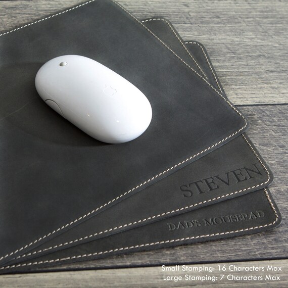 Personalized Leather Mouse Pad Premium Genuine Leather Gift Etsy