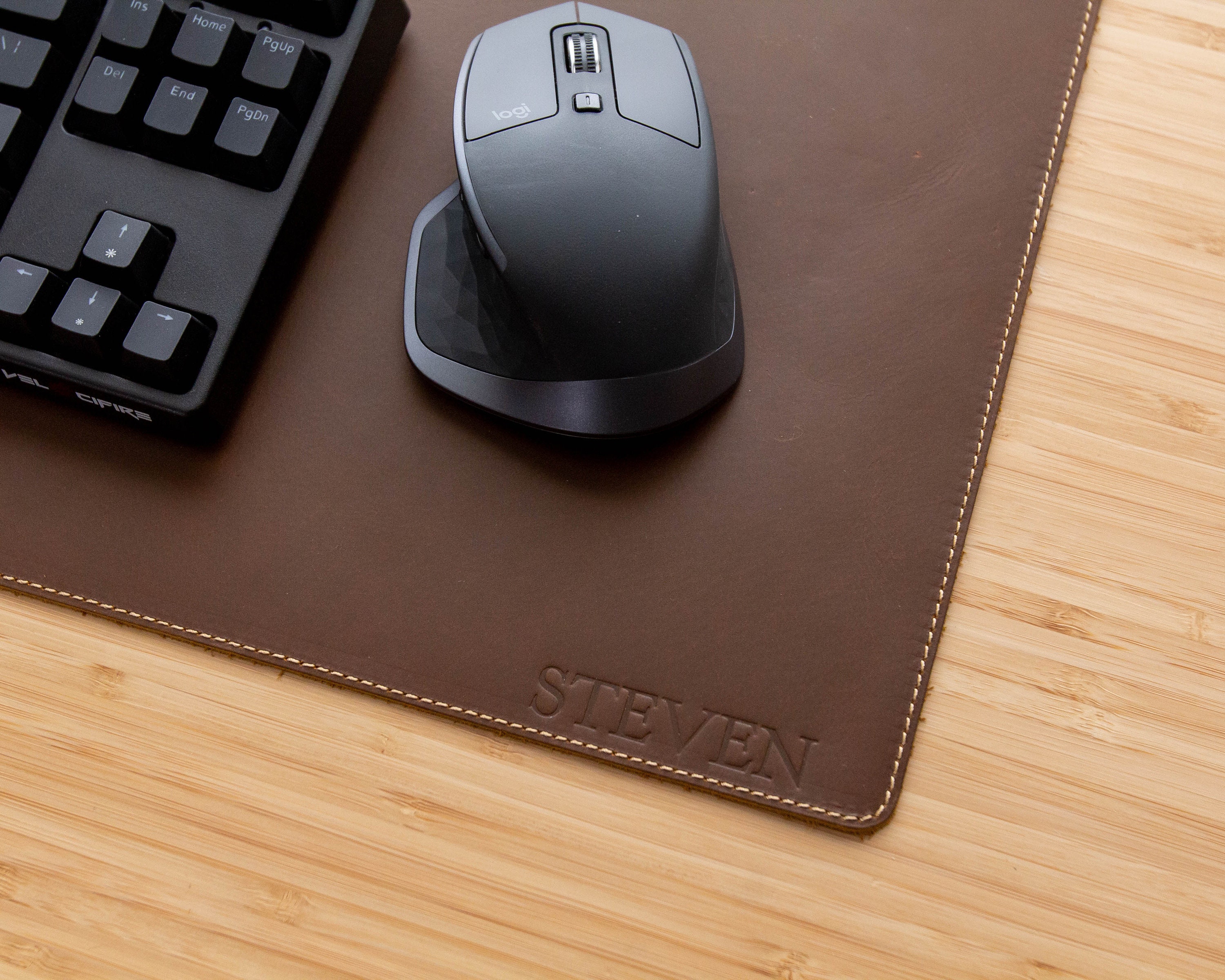 Large Leather Desk Mat for Keyboard & Mouse 27.5x11.75 New Etsy