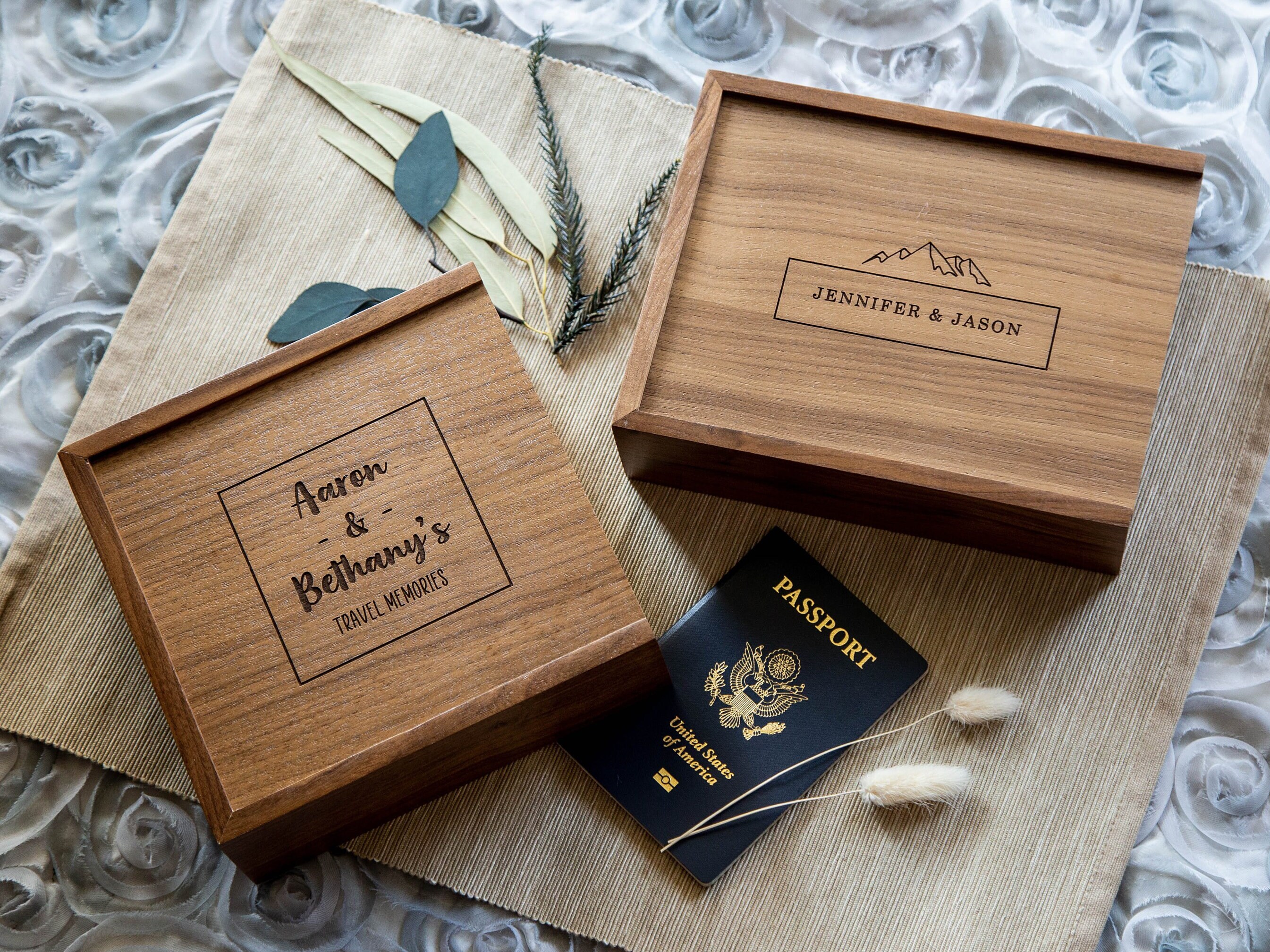 Travel Keepsake Box Custom Wood Box for Letters Post Cards Etsy