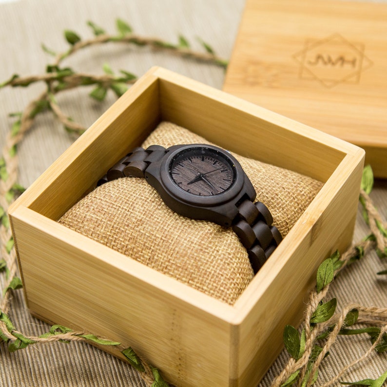 Engraved Womens Wood Watch & Gift Box 5th Wooden Anniversary Etsy