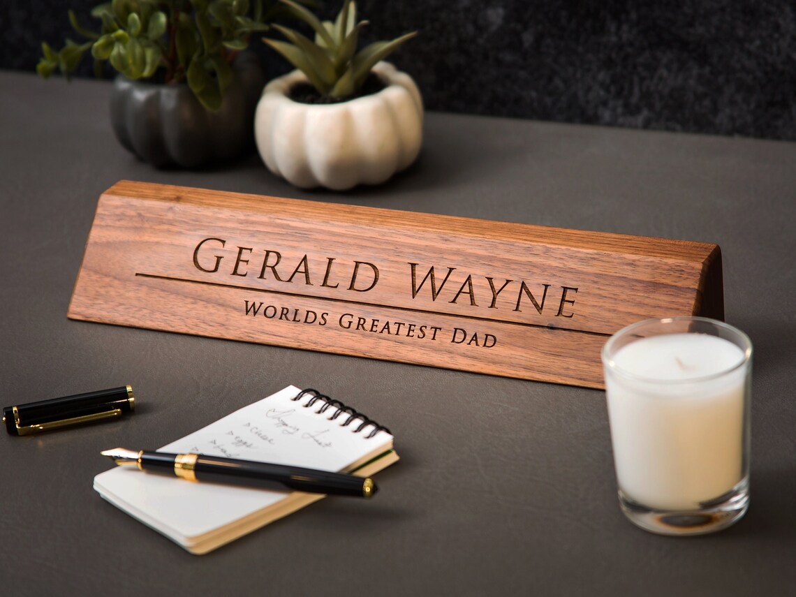 Wood Name Plate 11.75 Inches Customizable Name Sign Etsy