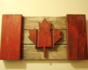 Rustic Canadian Flag