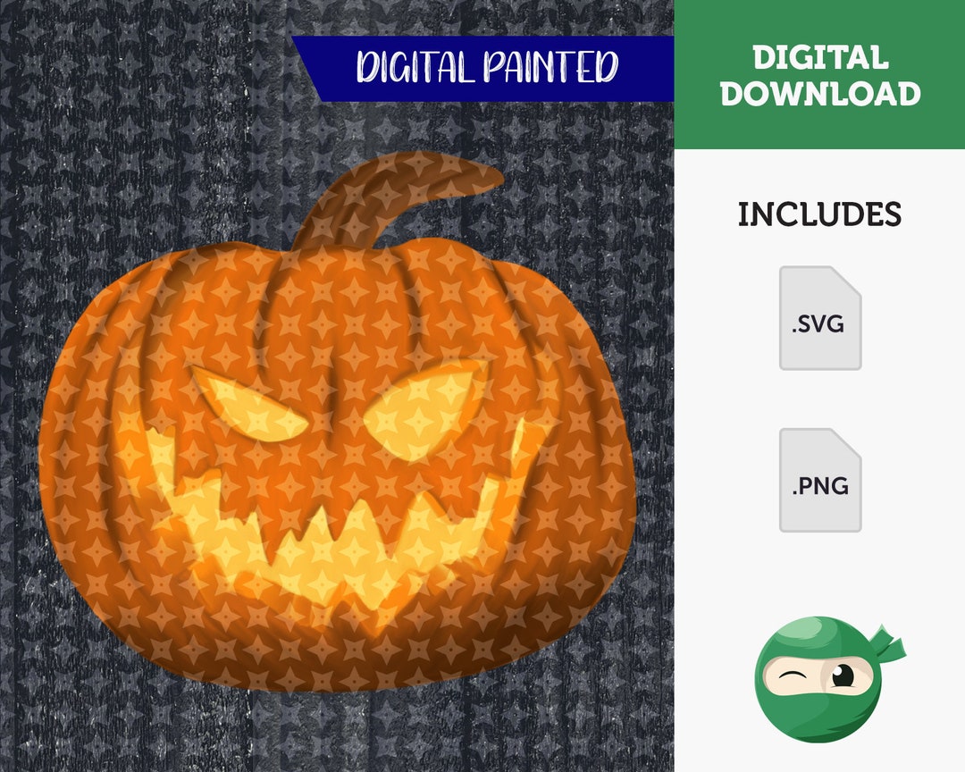 Jack O' Lantern PNG Download Digital Art - Etsy