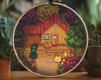 Spirit's Eve in Stardew - Cross Stitch Pattern Decor for Fall Halloween