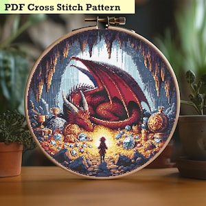Sleeping Dragon - Cross Stitch Pattern Decor