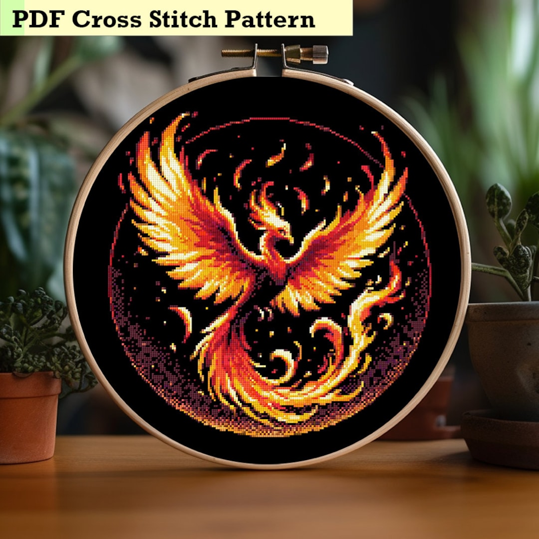 Phoenix Rising Pattern Pheonix Rising - Cross Stitch Pattern Decor for Christmas Birthday - Etsy