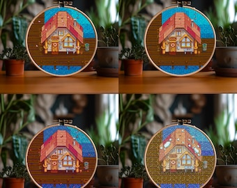 Fish Shop in the Valley Bundle - Cross Stitch Pattern Decor for Christmas