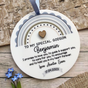 Godson Gift, Goddaughter Gift, ANY OCCASION Personalised Keepsake Acrylic Plaque