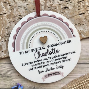 Goddaughter Gift Personalised Keepsake Acrylic Plaque